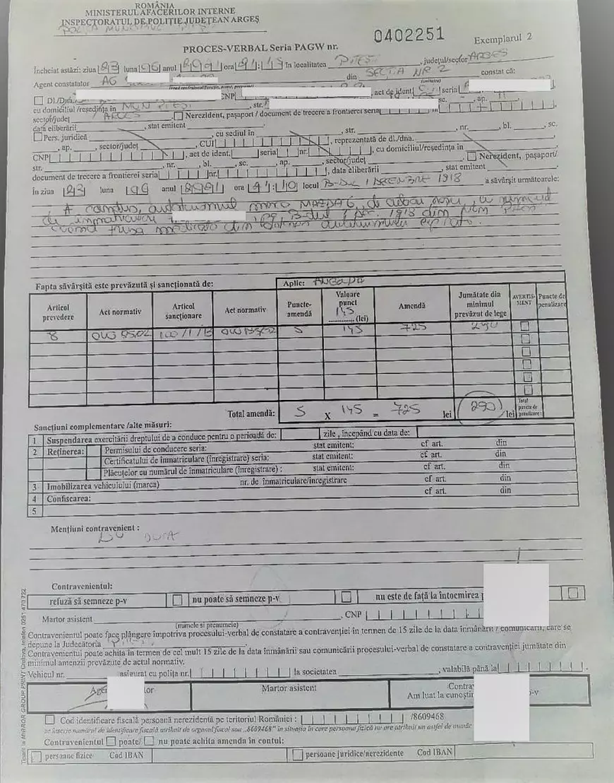 VIDEO | Polițiștii s-au răzbunat pe un șofer și l-au amendat pentru că avea trusa medicală expirată, la Pitești