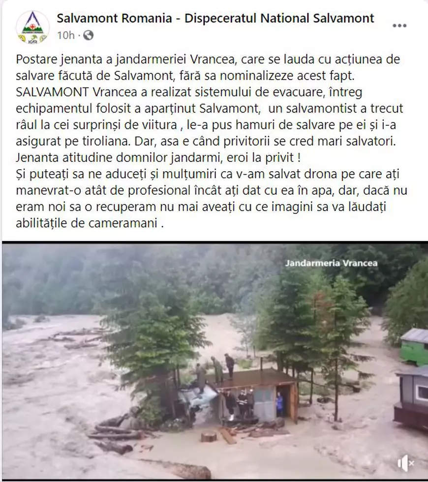 Salvamontiștii, supărați pe jandarmii din Vrancea, după o operațiune de salvare: „Jenantă atitudine, eroi la privit!”