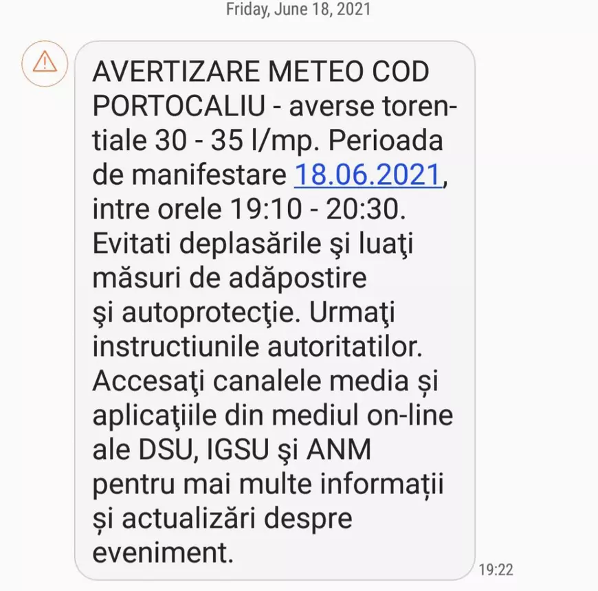 Avertizare RO-ALERT de ploi torențiale în București. ANM a emis un cod portocaliu