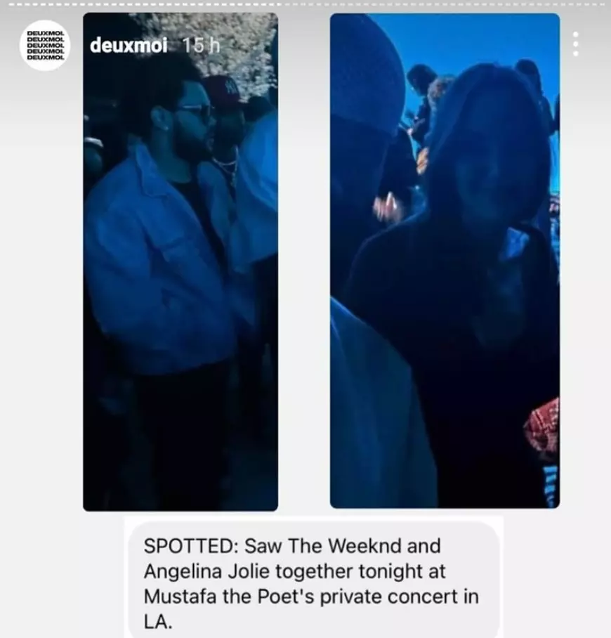 Angelina Jolie și The Weeknd, surprinși din nou împreună. S-au distrat la un concert din Los Angeles