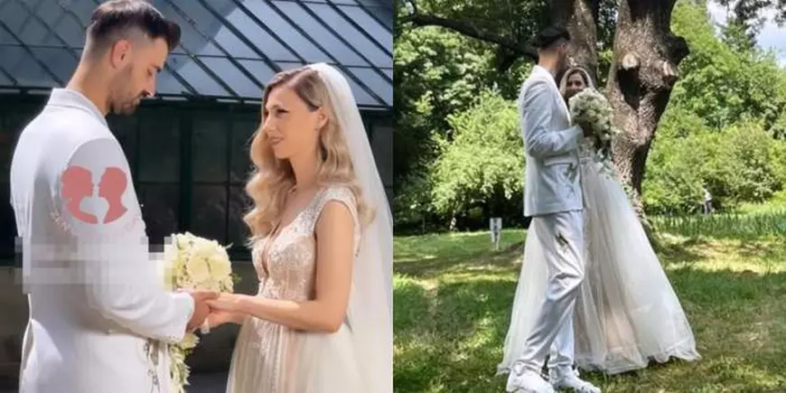 Liviu Teodorescu și Iulia s-au căsătorit religios. Ținutele celor doi au atras atenția tuturor