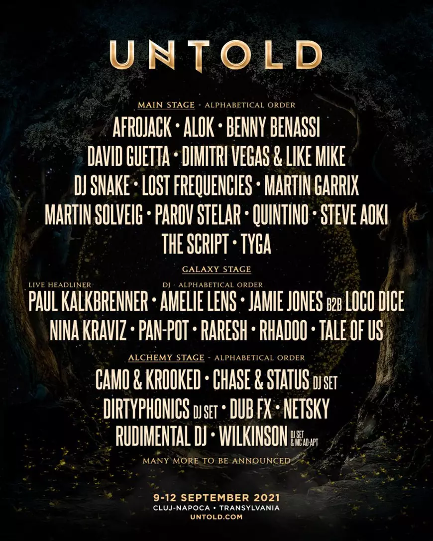 David Guetta, Martin Garrix, Dimitri Vegas&Like Mike, Steve Aoki, Alok, Afrojack, DJ SNAKE, Lost Frequencies (PUBLICITATE)