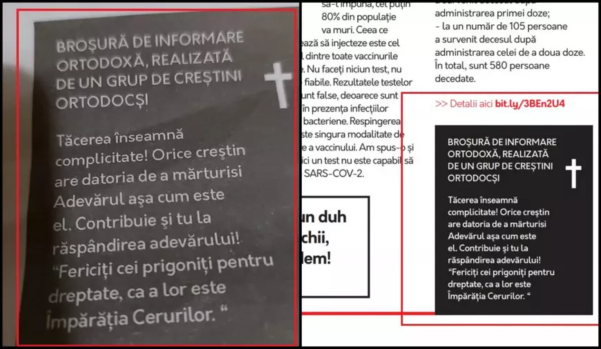 Broşură cu știri antivaccin, distribuită în mai multe județe. Poliția a deschis un singur dosar penal