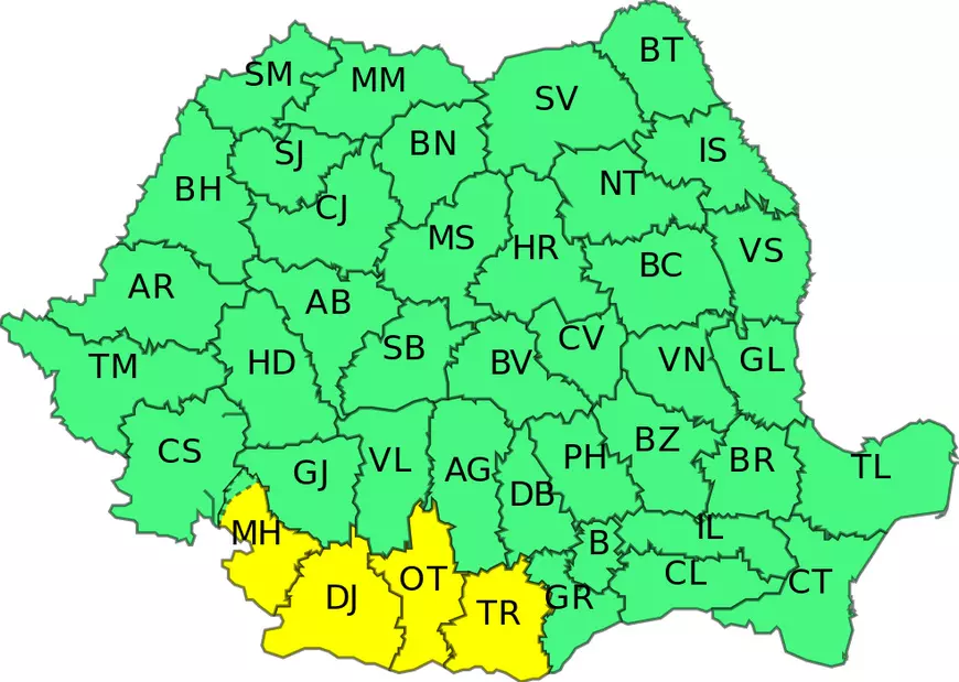 Cod galben de caniculă și vijelii în 11 județe. Valul de căldură va cuprinde sâmbătă toată țara