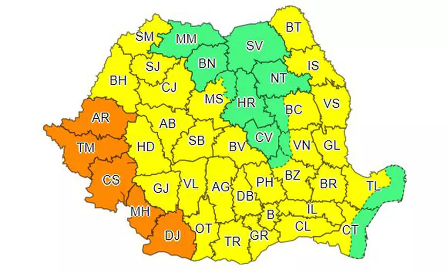Sud-vestul țării, sub cod portocaliu de caniculă. Arșiță în aproape toată țara