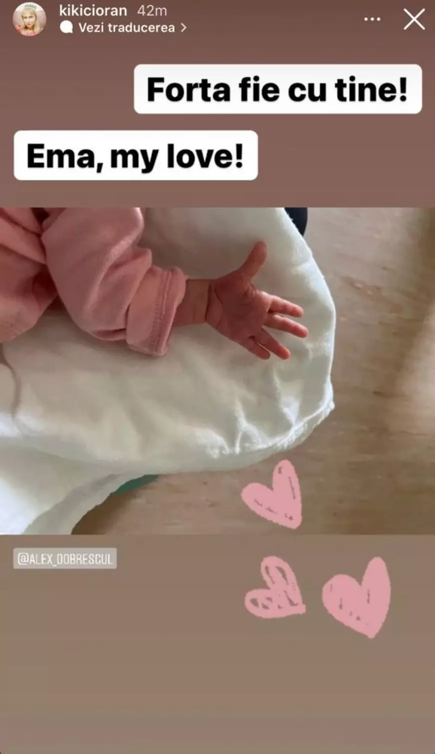 Prima imagine cu fetița Cristinei Cioran, născută prematur. Micuța Ema va fi externată săptămâna viitoare