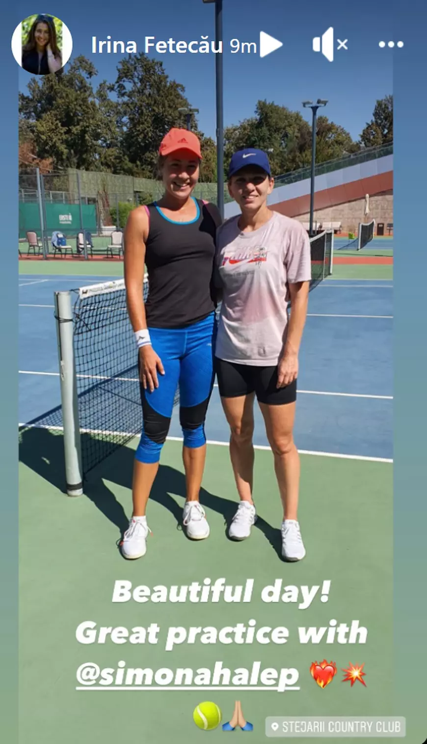Simona Halep, primul antrenament după revenirea din luna de miere. Ce parteneră a avut la ședința de pregătire