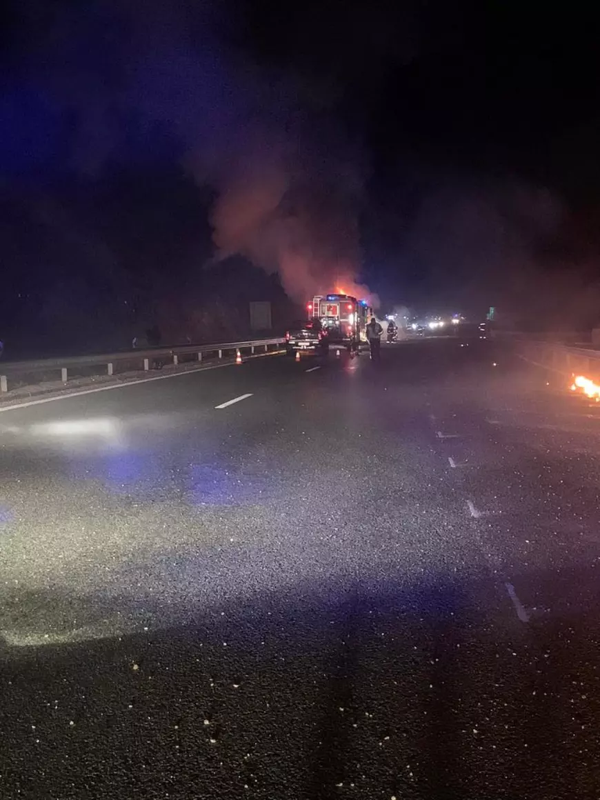 Imagini terifiante cu autocarul care a luat foc în Bulgaria. Pasagerii dormeau în momentul accidentului