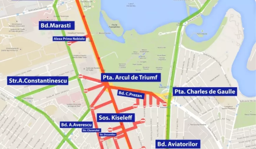 Restricții de circulație pe mai multe artere din București. Se fac repetiții pentru ceremonia de Ziua Națională