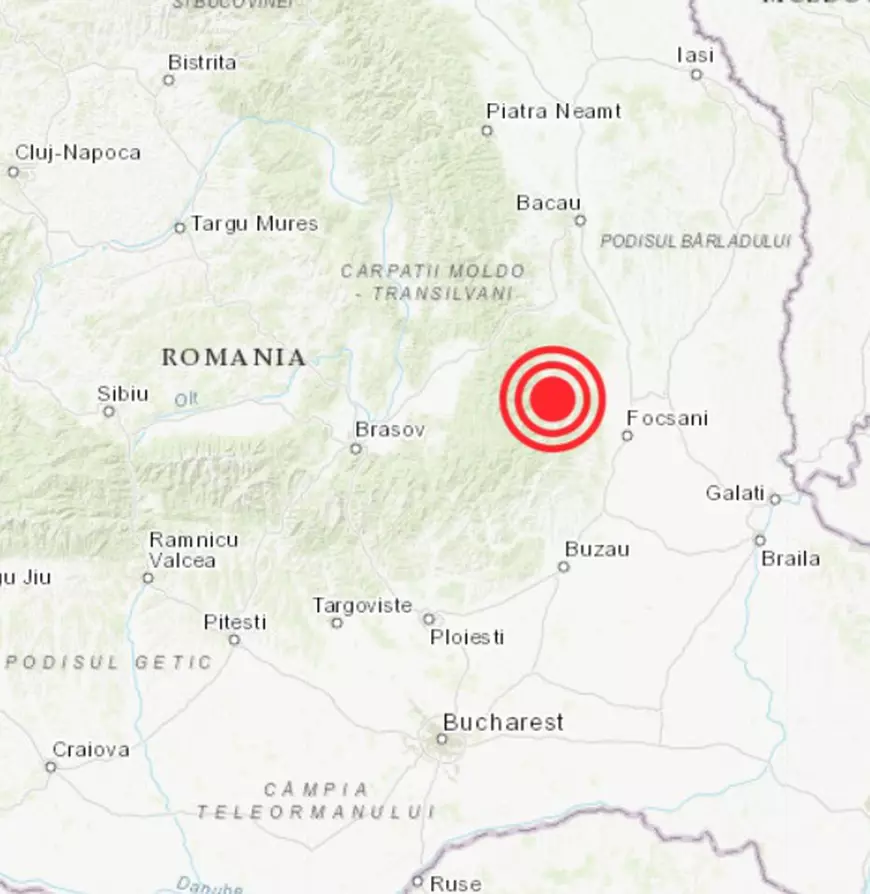 Cutremur cu magnitudinea de 3,9 în zona seismică Vrancea