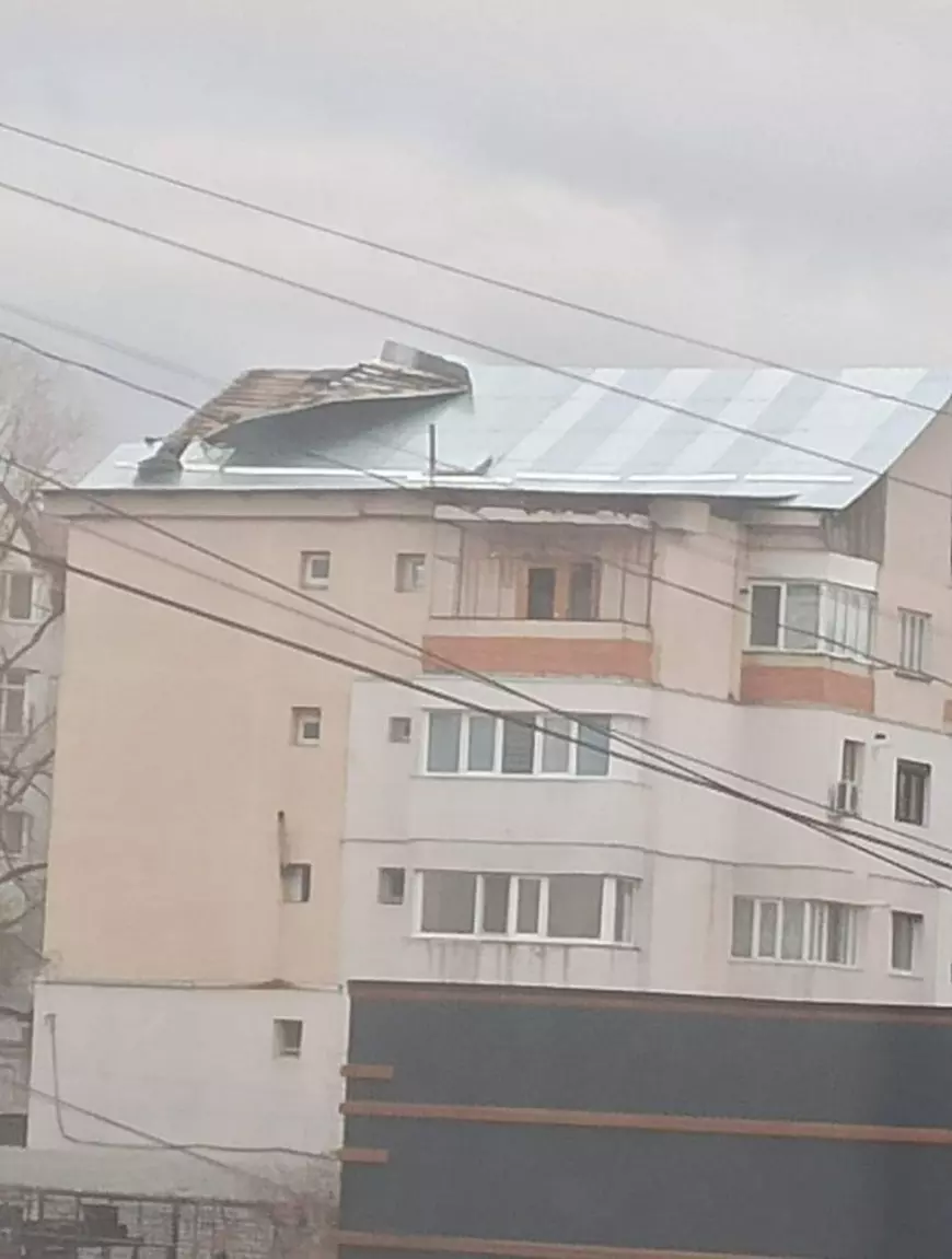 Trei mașini, distruse în Vaslui de un copac doborât de vântul puternic. Rafalele de peste 80 km/h au creat probleme în întregul județ