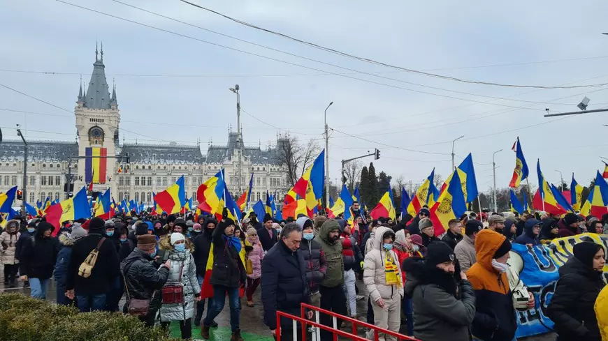 Reportaj de la marșul AUR la Iași, de ziua Unirii. Liderul George Simion: „Pot să ne împuște, noi nu renunțăm!”