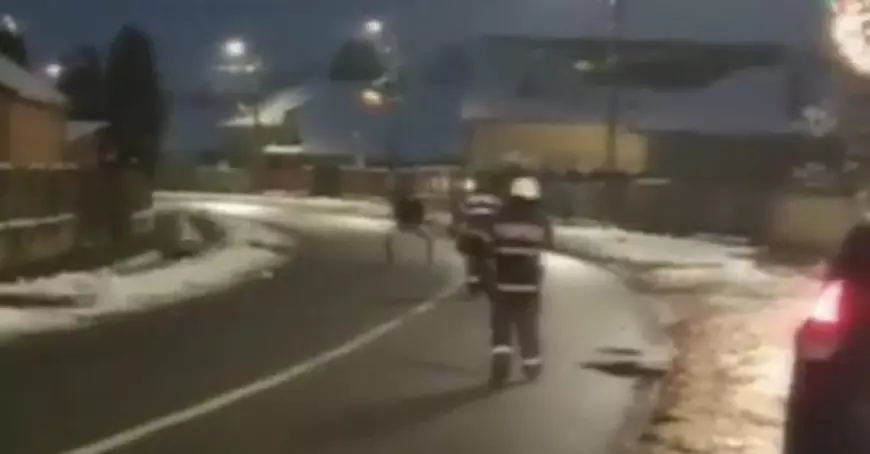 Un șofer și-a dat pantalonii jos și dezbrăcat a fugit de pompierii veniți să-l salveze din mașina care a distrus o casă, la Gilău, în Cluj