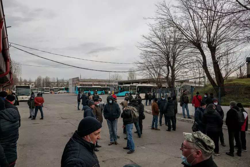 Autobuzele nu au mai fost scoase din depou de două zile. Foto: Vlad Chirea