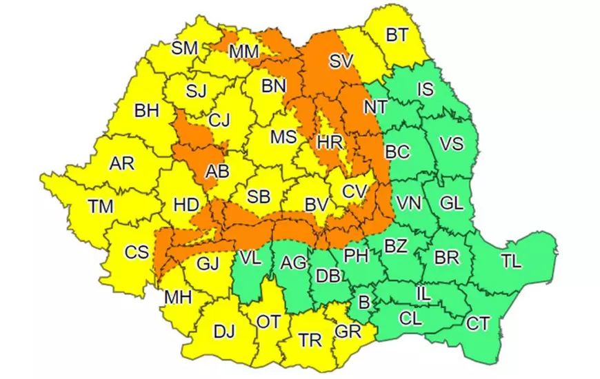 Noi avertizări meteo de ninsori și viscol. Care sunt zonele vizate