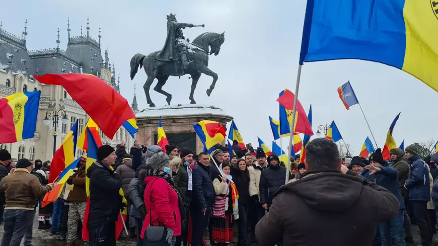 Reportaj de la marșul AUR la Iași, de ziua Unirii. Liderul George Simion: „Pot să ne împuște, noi nu renunțăm!”