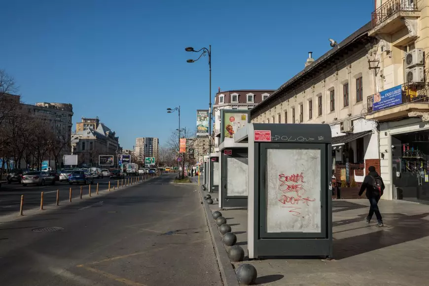 Stațiile de autobuz au rămas goale în timpul grevei sindicaliștilor. Foto: Vlad Chirea