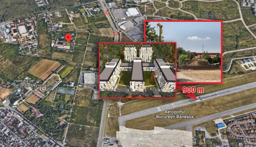 „Amenințare la adresa siguranței naționale”. STS a cerut în instanță blocarea ridicării blocurilor de 9 etaje de lângă Aeroportul Băneasa
