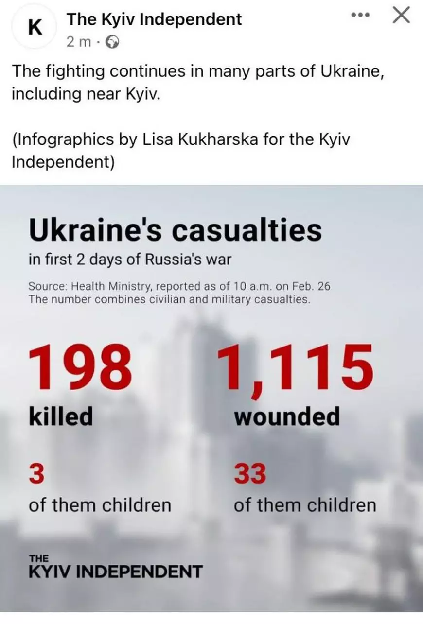 Război în Ucraina, ziua a treia. Forțele ucrainene au rezistat unei nopți de bombardamente. Noi lupte au început în mai multe orașe dimineața