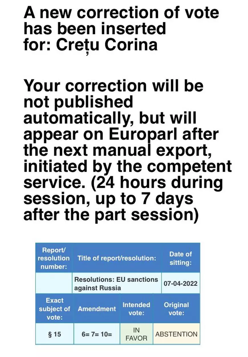 Doi eurodeputați români s-au abținut la votul din PE privind impunerea de noi sancțiuni împotriva Rusiei. Cum au motivat