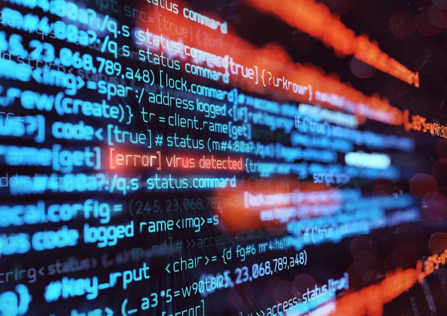 Atacuri Ransmoware - Ecranul unui computer ataca de un virus de tip Ransomware.