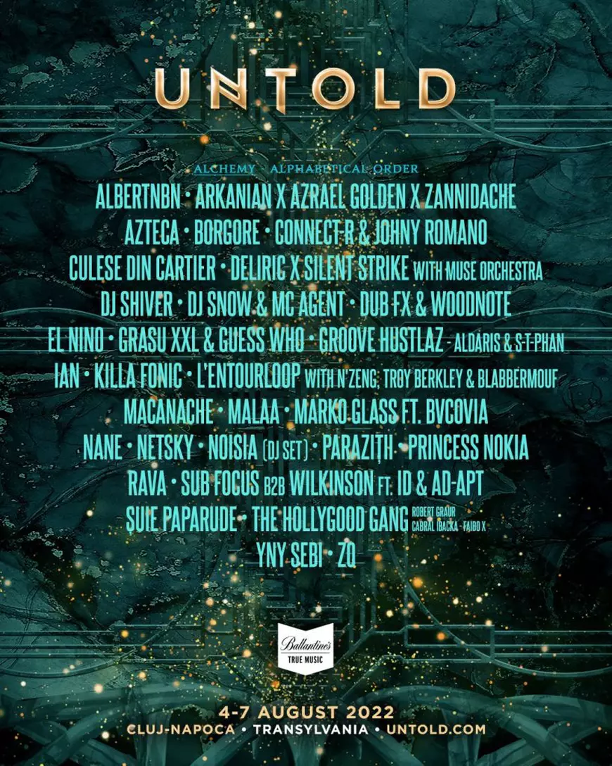 Au fost anunțați noi artiști pentru UNTOLD 2022. Cine va urca pe scenele Galaxy și Alchemy