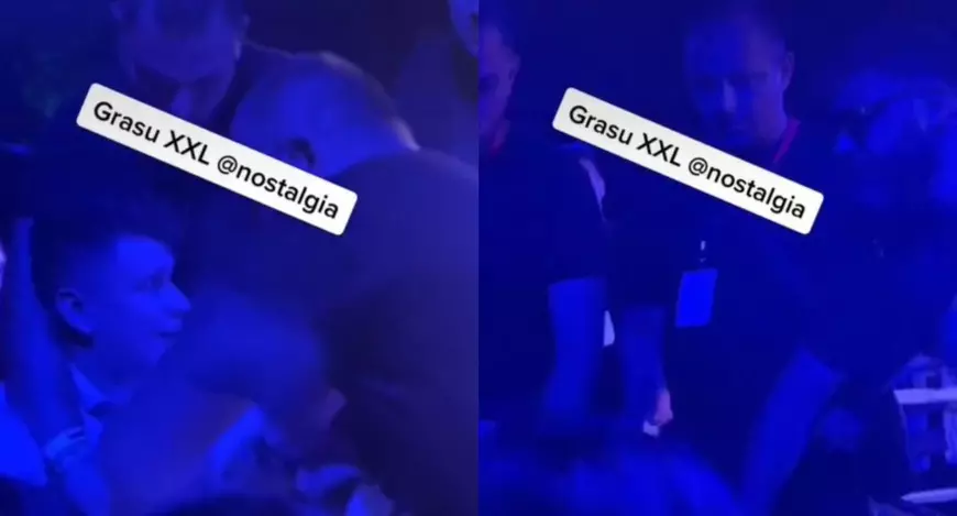 Grasu XXL a stropit cu apă și a înjurat la microfon un tânăr care i-a reproșat la un concert că promovează jocurile de noroc: „Du-te acasă ca să nu îți iei și bătaie pe aici”