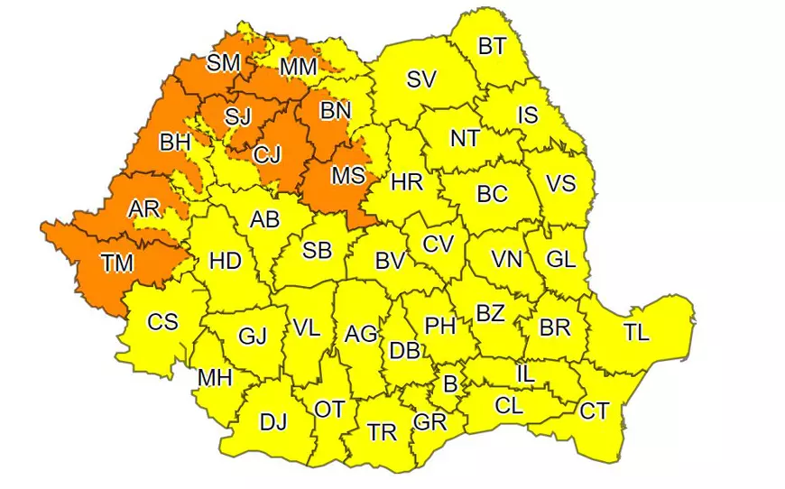 Alertă meteo pentru București. Vijelii în următoarea oră
