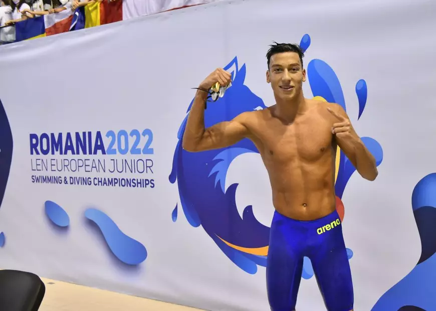 David Popovici a câștigat medalia de aur la 50 m liber, la Campionatul European de înot pentru juniori