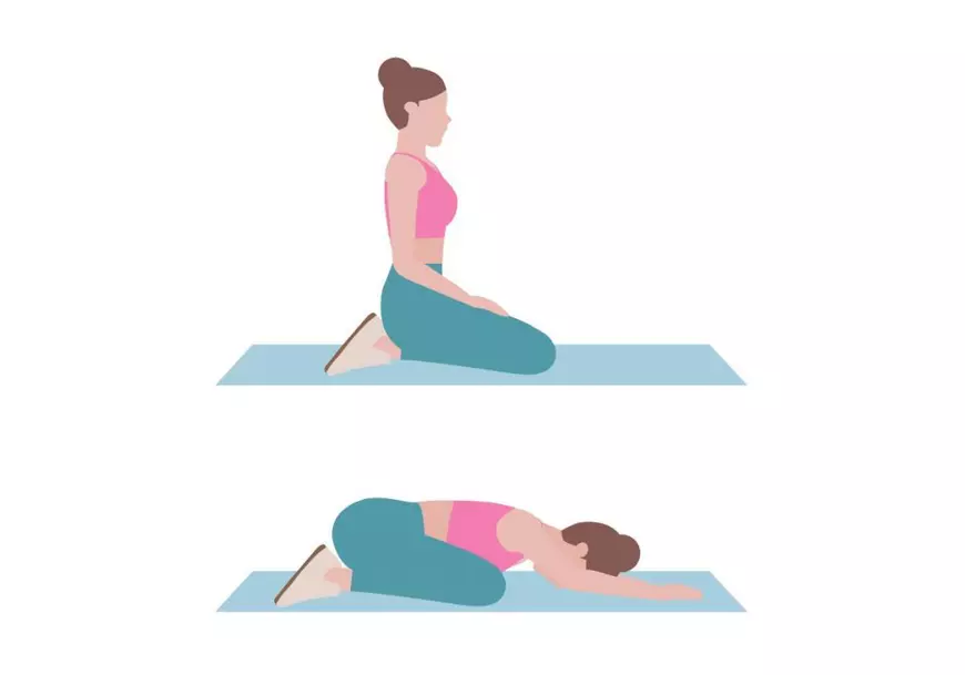 Poziții de yoga pentru spate -  Child Pose 