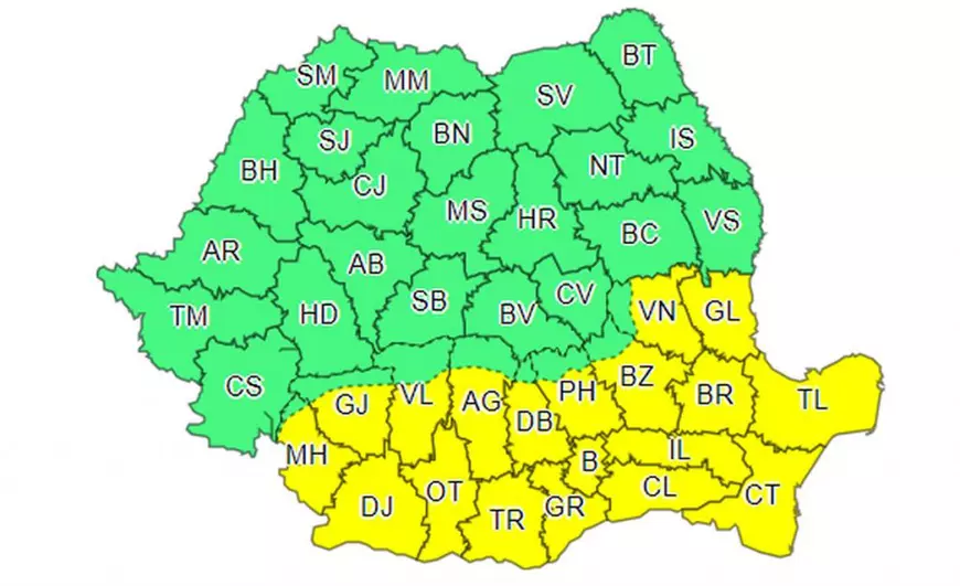 Alerte meteo de caniculă și ploi torențiale. Care sunt zonele vizate și până când sunt valabile avertizările