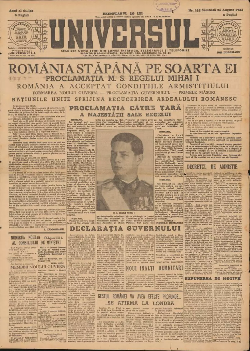 Klaus Iohannis: Ne reamintim gestul regelui Mihai din 23 august 1944. A scurtat durata celui de-Al Doilea Război Mondial