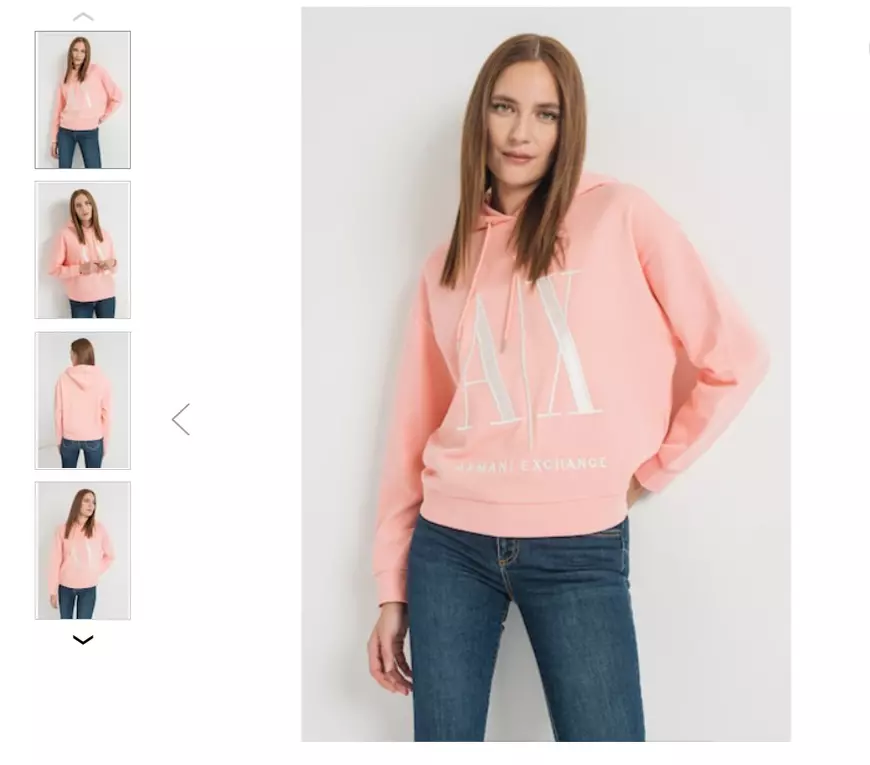 Hanorac Armani Exchange cu imprimeu logo,