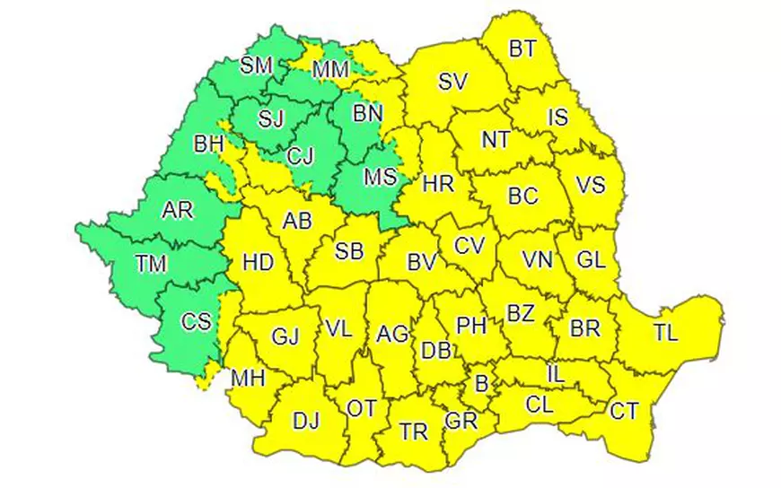 Noi avertizări emise de meteorologi. Ploi și vânt în toată țara, în acest weekend