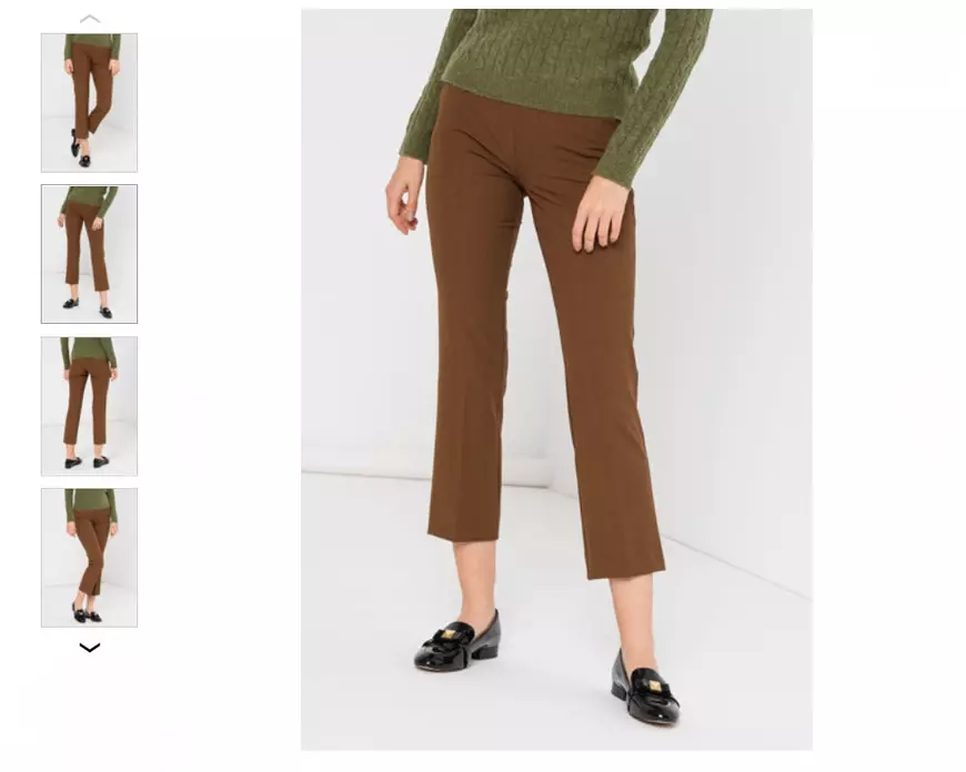 Pantaloni Emme crop în carouri Fasto