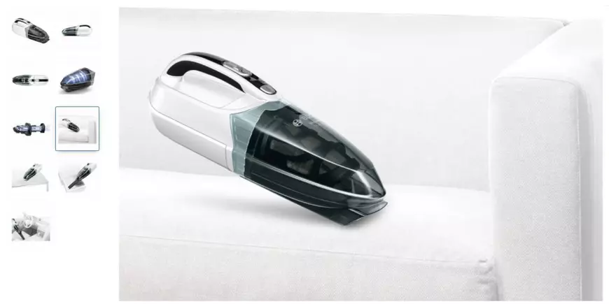 Aspirator de mână Bosch BHN14N, 14,4 V NiMH, Autonomie 12 min, încărcare 12-16 ore, Alb