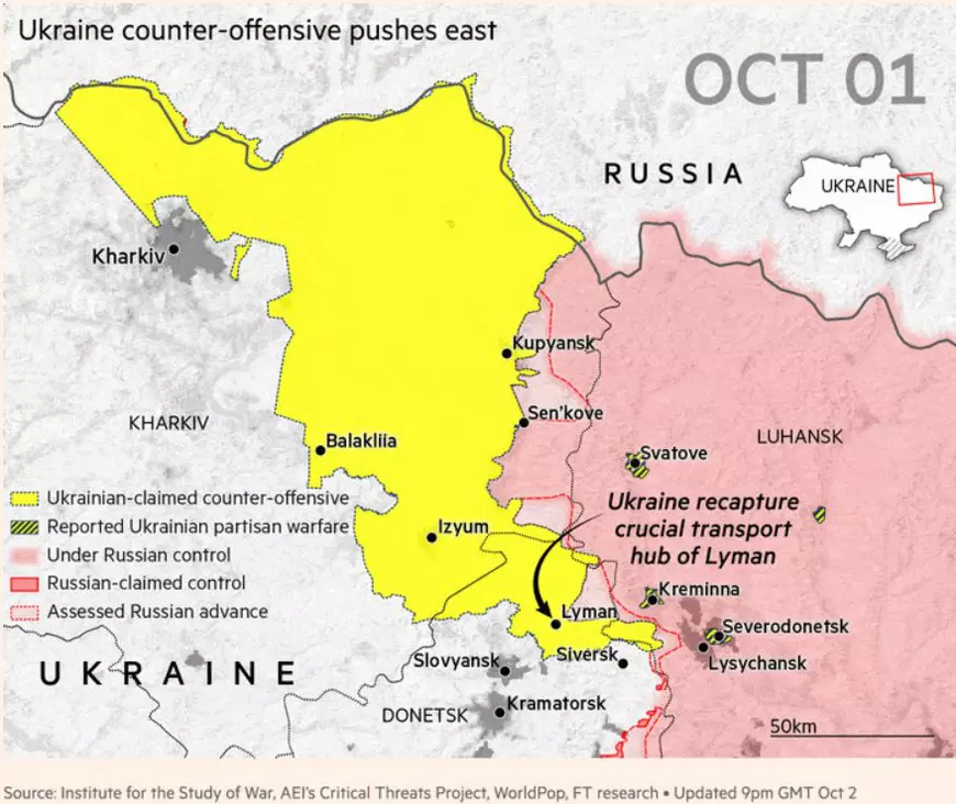 Ce urmează după Lîman? Forțele ucrainene continuă ofensiva care pune o presiune uriașă pe umerii lui Putin