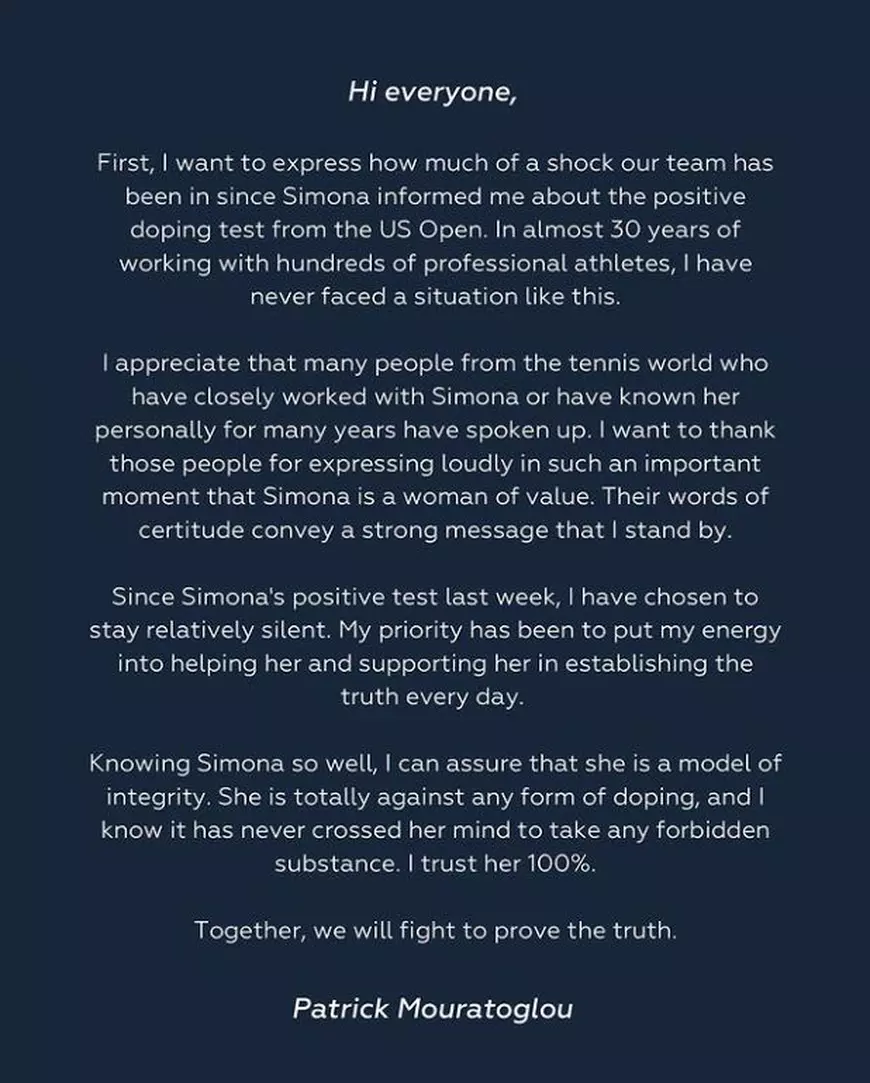 Mouratoglou, despre cazul Simonei Halep: „De la testul pozitiv, am ales să păstrez o oarecare tăcere”. Care spune că a fost prioritatea lui