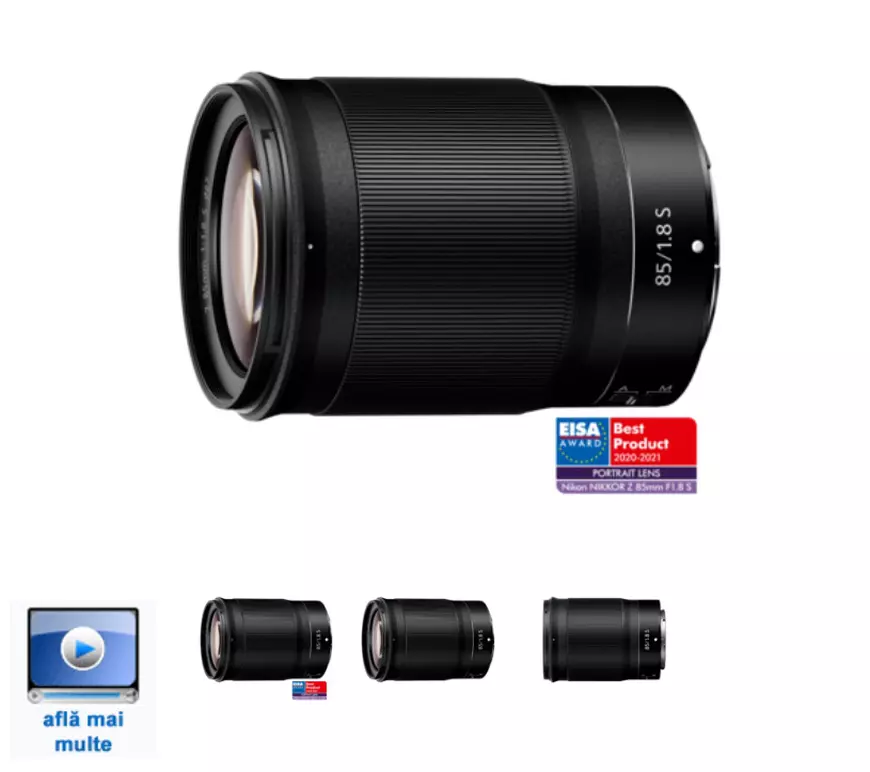 Nikon Z 85mm f/1.8 S Nikkor. 