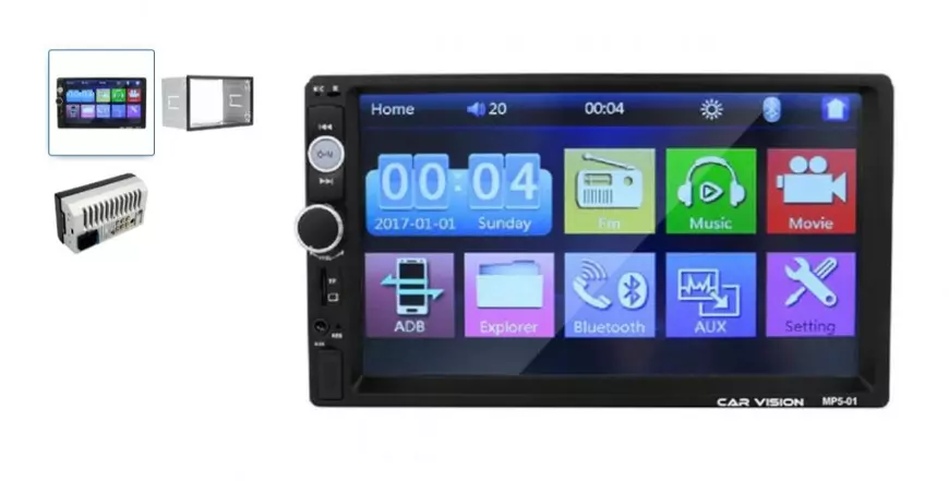 Player auto Car Vision MP5-0, 7 inch, Touch screen, Bluetooth, Negru
