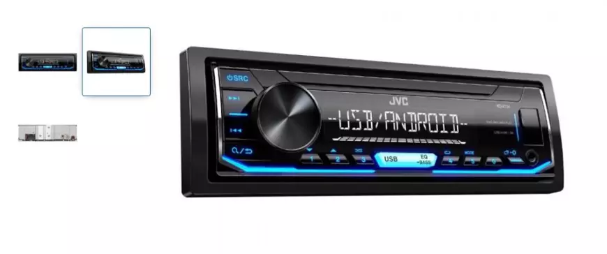 Player auto JVC KD-X151, 4x50W, USB, AUX, Subwoofer control, Negru