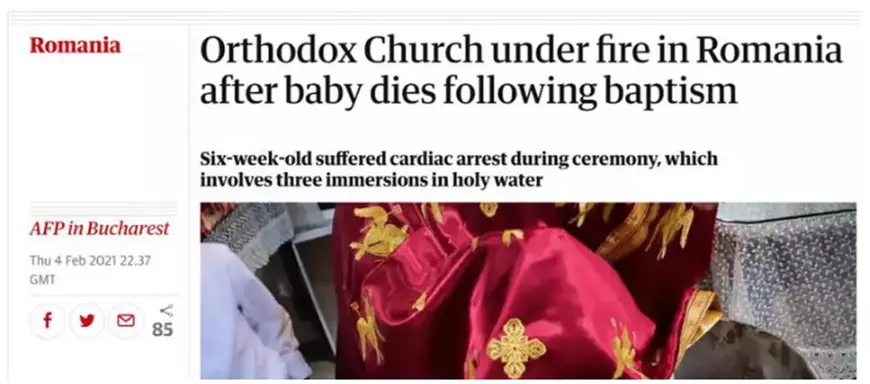 Cazul bebelușului mort după botez la Suceava: INML reface expertiza, după ce la nivel local s-a stabilit că a murit de pneumonie. Ce acuză familia