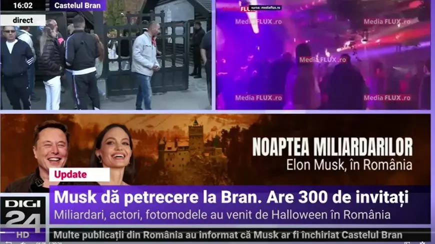 Cum au relatat televiziunile despre „Elon Musk în România”. Fiecare post a dat zeci de știri zilnic, la Digi 24, Pro TV, Antene și TVR