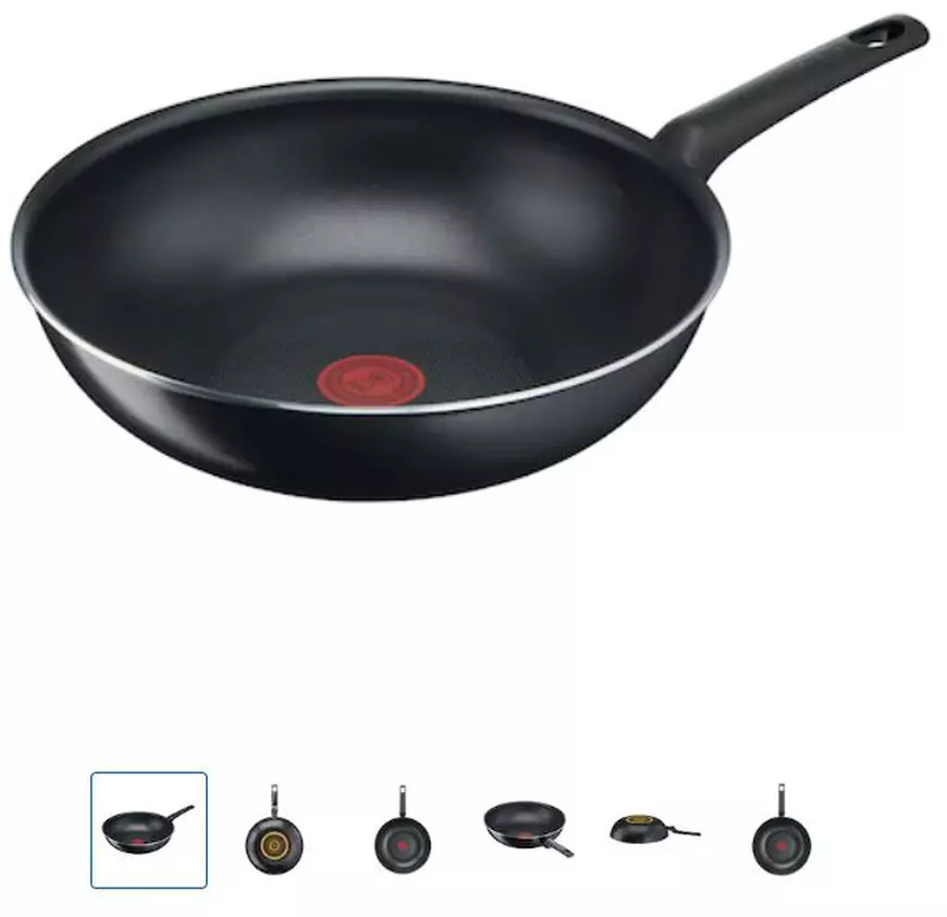 Tigaie Wok Tefal Simple Cook, Thermo-Signal, 28 cm