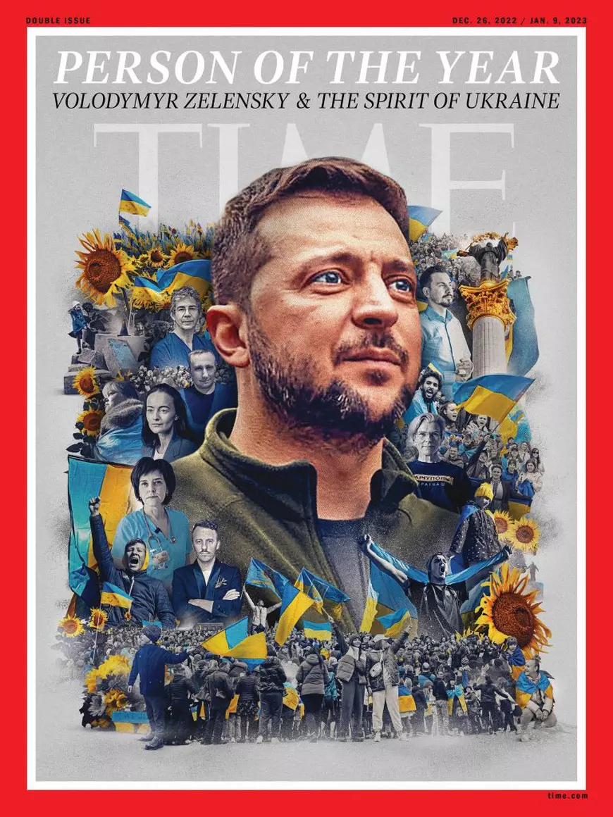Președintele ucrainean Volodimir Zelenski, desemnat personalitatea anului 2022 de revista TIME