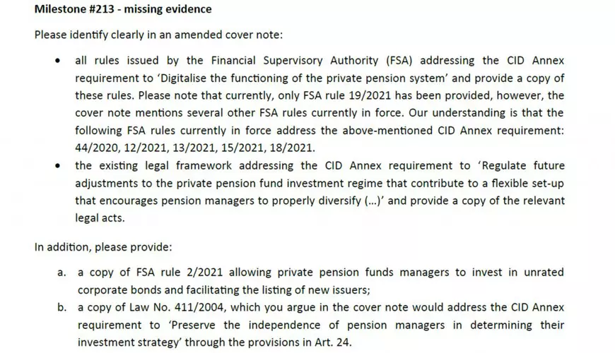 Scrisoarea Comisiei Europene pentru a debloca banii din PNRR: 23 de jaloane pe care i se cer explicații Guvernului Ciucă