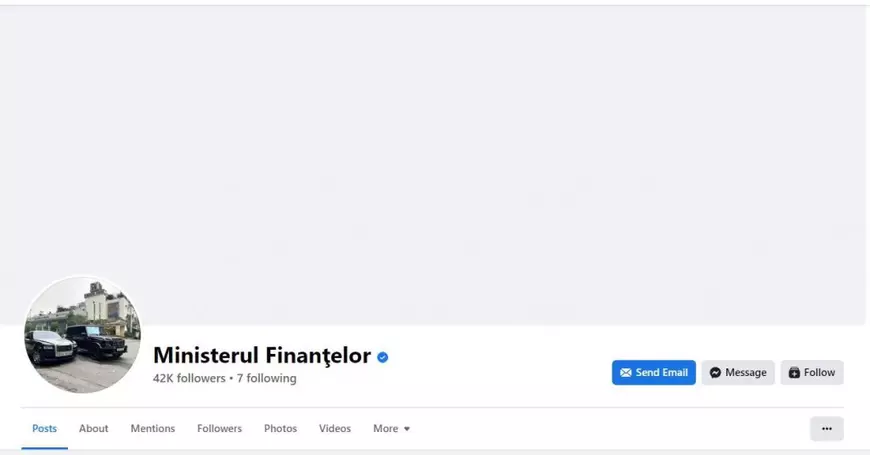 Atac pe Facebook la Ministerul de Finanțe. O poză cu bolizi, pusă ca poză de profil. „Cât ați dat pe ele?”