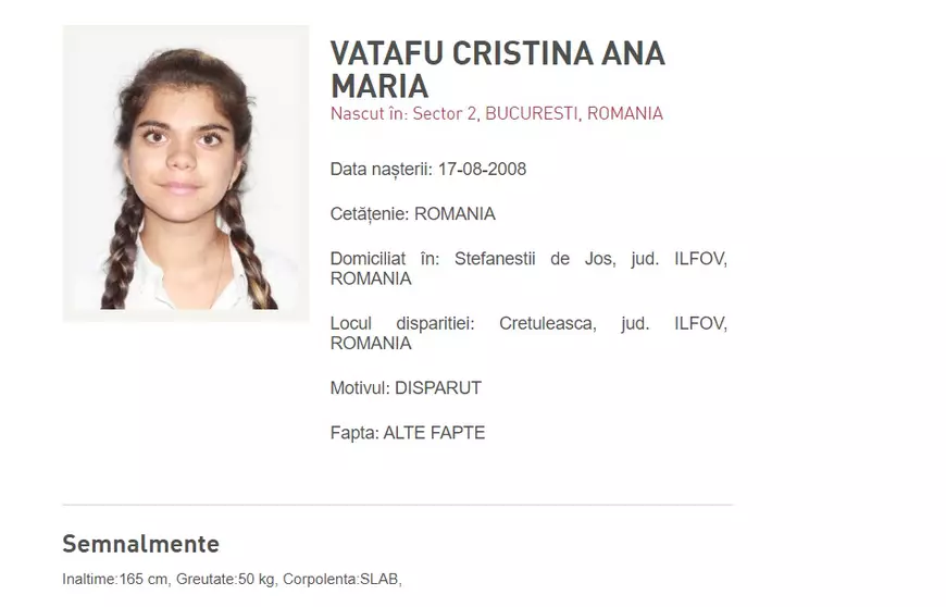 Mesaj Ro-Alert. O adolescentă din Ilfov a fost dată dispărută
