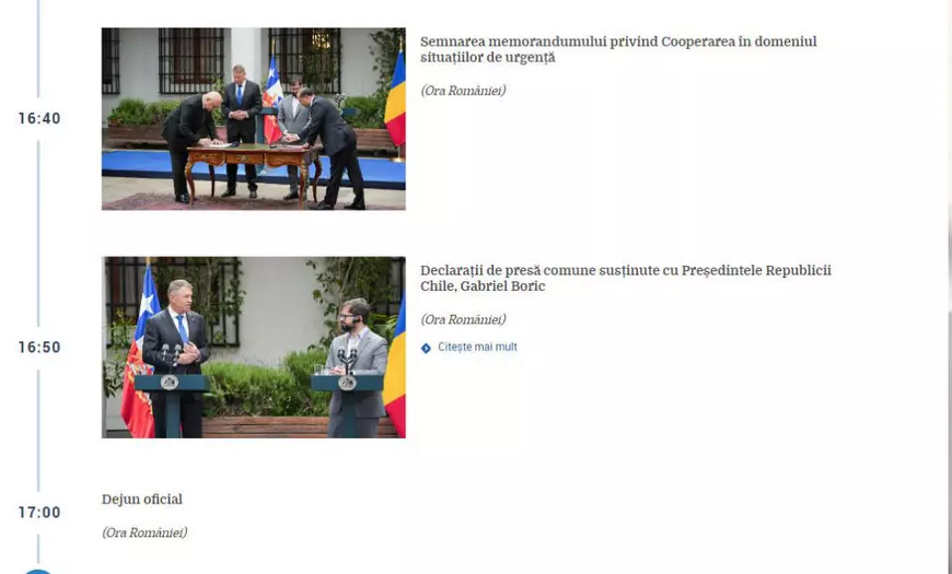 Klaus Iohannis, final de turneu în America Latină. Din nouă zile, a avut activități publice declarate doar în patru