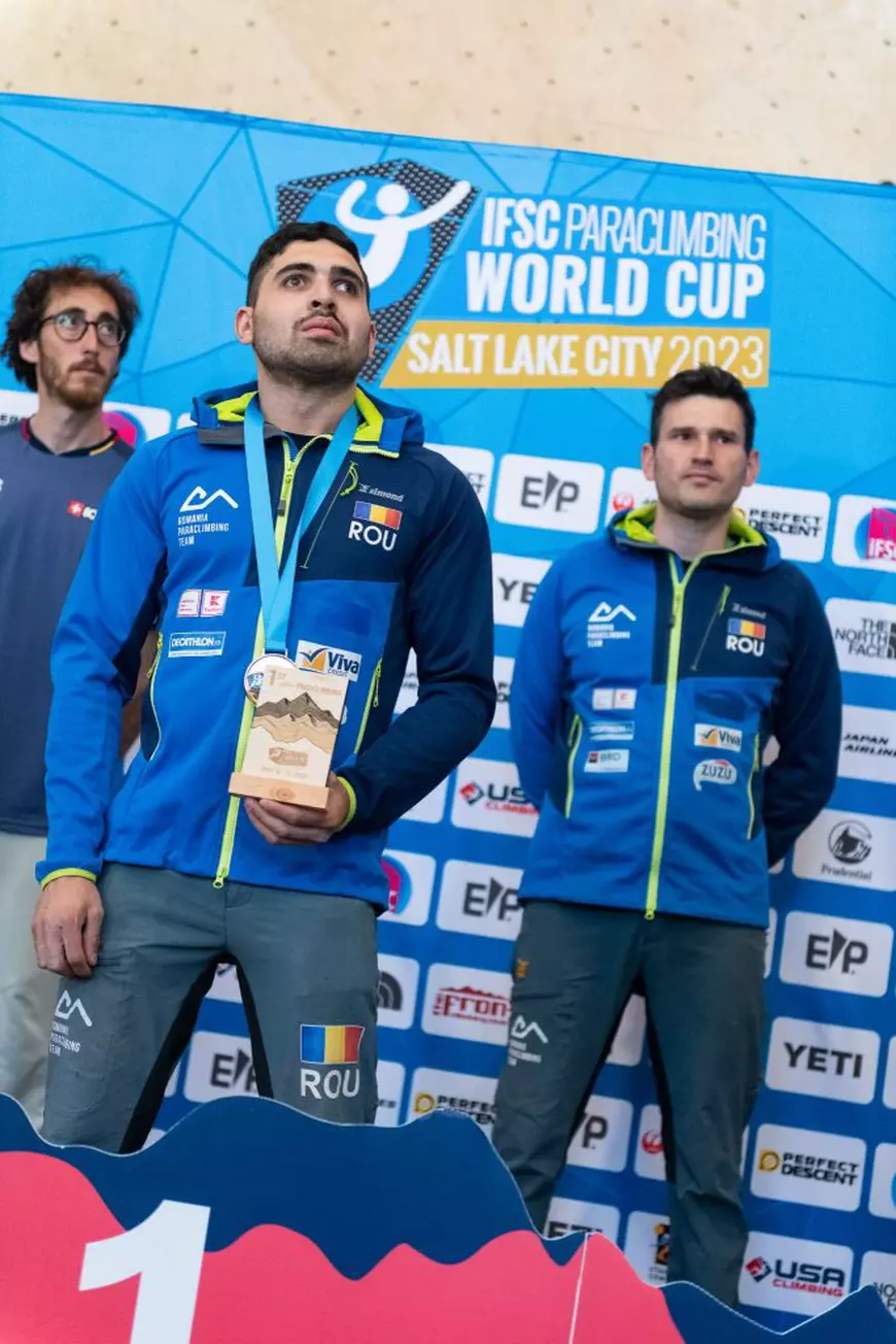 Aur pentru România la Cupa Mondială de Paraclimbing pentru cinci tineri cu deficiențe de vedere: „Mă bucur că am auzit din nou imnul României în America”